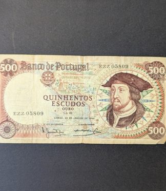 Billete de 500 escudos de Portugal (1966) - D. João II y los Descubrimientos