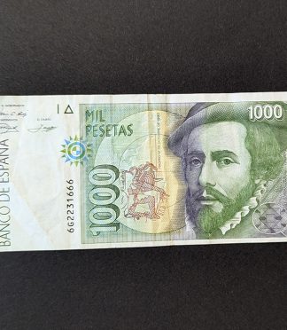 Billete de 1000 Pesetas 1992 - Hernán Cortés y Pizarro (Serie América)