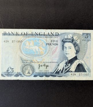 Billete de 5 libras del Reino Unido (1971-1991) - Isabel II y el Duque de Wellington