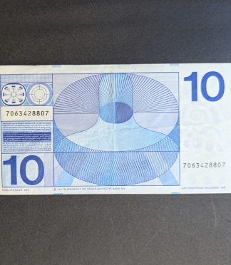 Billete de 10 Florines de Países Bajos, serie Frans Hals (1968)