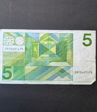 Billete de 10 Florines de Países Bajos, Frans Hals (1968)