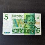 Billete de 5 Florines de Países Bajos, Joost van den Vondel (1973)