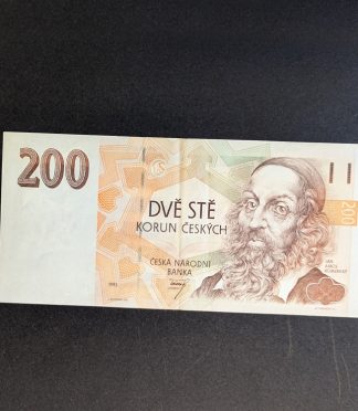 Billete de 200 Coronas de República Checa, Jan Amos Komenský (1993)