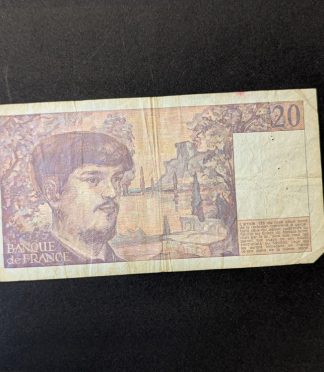 Billete de 20 Francos de Francia, Claude Debussy (1989)