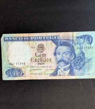 Billete de 100 Escudos de Portugal, Camilo Castelo Branco (1978)