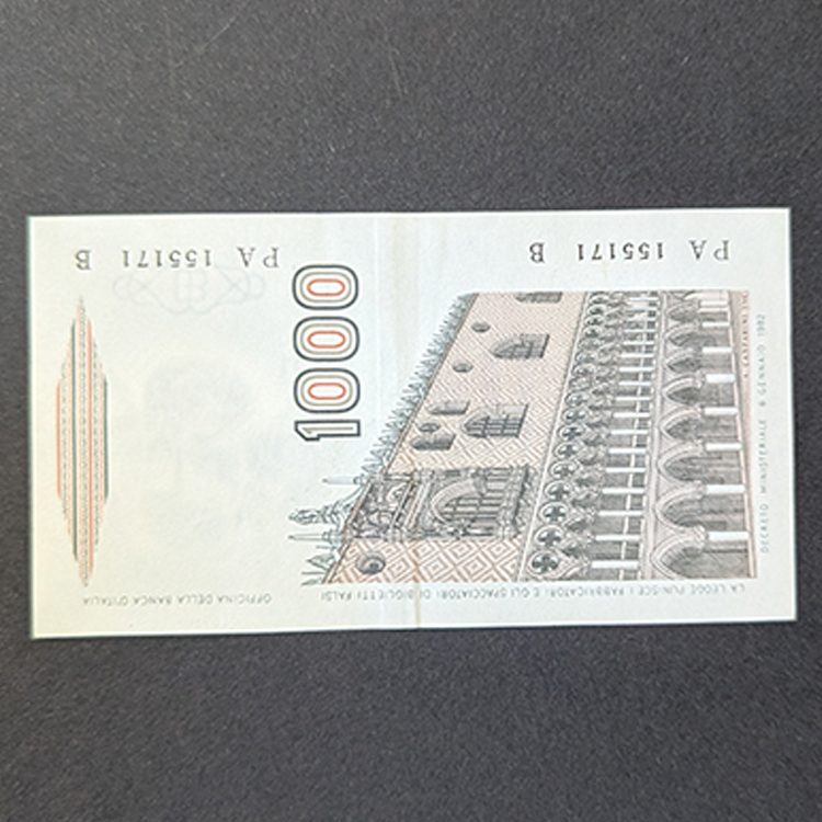 billetes-52 Billete de 1.000 Liras de Italia, Marco Polo (1982)