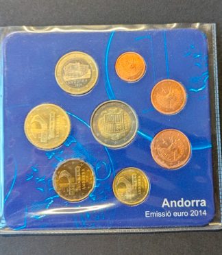 Cartera euro Andorra 2014 serie completa primera emisión