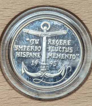Moneda de 1 ECU 1995 ancla (La Marina Española) en plata – F.N.M.T.