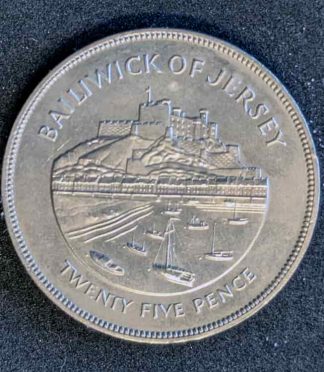 item-01 Moneda de 25 peniques de Jersey (1977) - Jubileo de Plata de la reina Isabel II