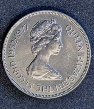 Moneda de 25 peniques de Jersey (1977) - Jubileo de Plata de la reina Isabel II