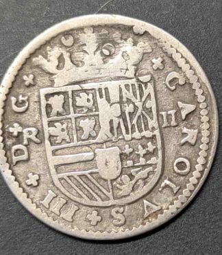 2 Reales del Archiduque Carlos ("Carlos III" Pretendiente) - Guerra de Sucesión