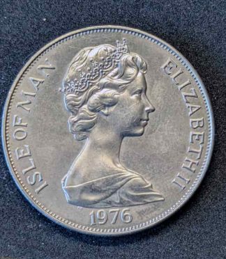 Moneda de 1 corona de la Isla de Man (1976) - Bicentenario de la independencia de Estados Unidos