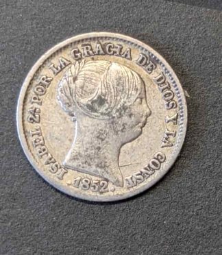 1 Real 1852 Isabel II "Cabeza Desnuda" (Plata) - Ejemplar C