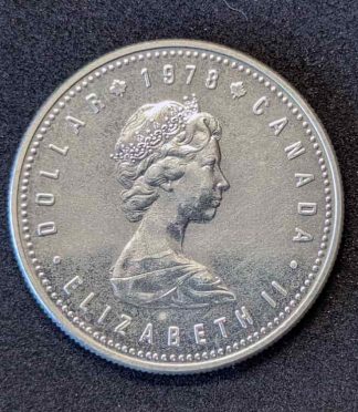 Moneda de 1 dólar de Canadá de 1978 (Juegos de la Commonwealth) - PLATA (500 milésimas)