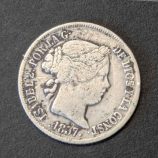 2 Reales 1857 Isabel II "Laureada" (Plata .900)