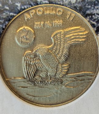 Medalla Conmemorativa Apollo 11 – Bronce Sólido | Acuñada en Titusville (Florida)