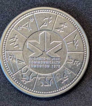 Moneda de 1 dólar de Canadá de 1978 (Juegos de la Commonwealth) - PLATA (500 milésimas)