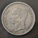 50 Céntimos de Venezuela - 18,35 g de plata (Ley .835) - 1960