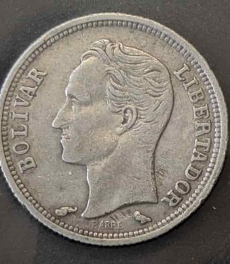 50 Céntimos de Venezuela - 18,35 g de plata (Ley .835) - 1960