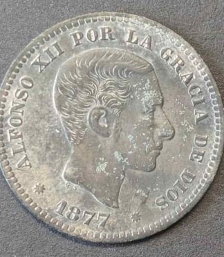 5 Céntimos de 1877 - Alfonso XII (Ceca OM Barcelona)