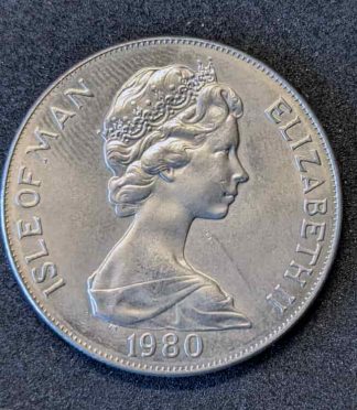 Moneda de 1 corona de la Isla de Man (1980) - Juegos Olímpicos de Moscú