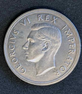 Moneda de 5 chelines de Sudáfrica de 1947 (Rey Jorge VI) - PLATA (800 milésimas)