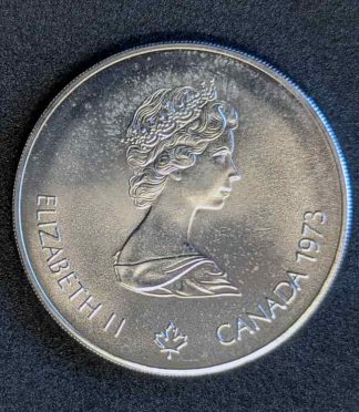 Moneda de 5 dólares de Canadá de 1973 (Juegos Olímpicos de Montreal, Vela) - PLATA (925 milésimas)