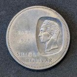 Moneda de 10 bolívares de Venezuela de 1973 (Centenario efigie de Simón Bolívar) - PLATA (900 milésimas)