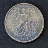 Moneda de 1000 escudos de Portugal de 1998 (Dom Manuel I) - PLATA (500 milésimas)
