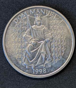 Moneda de 1000 escudos de Portugal de 1998 (Dom Manuel I) - PLATA (500 milésimas)