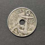 50 Céntimos 1963 Franco "El Ancla". Aluminio. Estrella 63