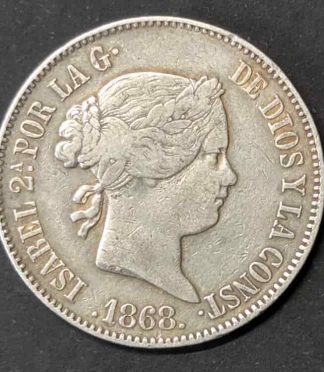 1 Escudo 1868 Isabel II - Año de la Revolución (Plata)