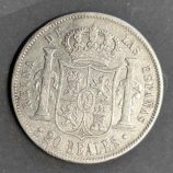 20 Reales 1856 Isabel II "Duro de Madrid" (Plata .900)