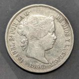 20 Reales 1856 Isabel II "Duro de Madrid" (Plata .900)