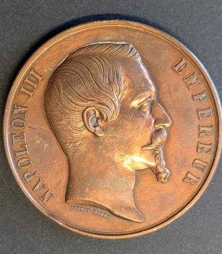 Título: Medalla de bronce - Napoleón III - Exposición Universal de París 1855 (Nominativa)