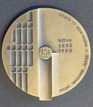 Medalla bronce Banco Espírito Santo Nova Sede 1980 firma Matos Simões