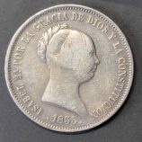 20 Reales 1855 Isabel II "Cabeza Desnuda" (Plata .900)