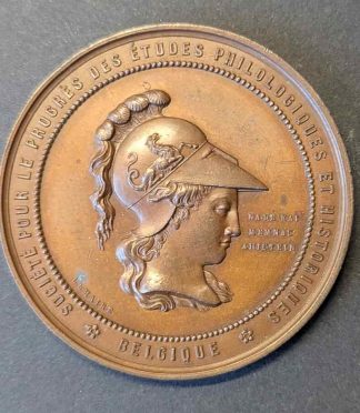 Medalla de Bronce - Homenaje al Musicólogo F.A. Gevaert (1871) - Música Griega