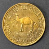 Token publicitario vintage Camel Cigarettes - Diseño "Old Joe" (Fecha en diseño 1899)