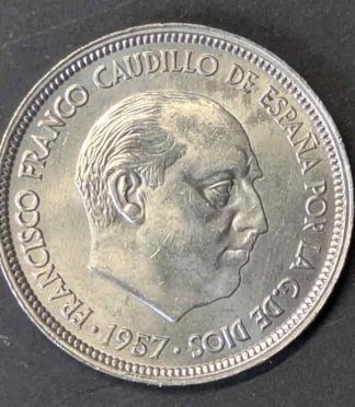 50 pesetas de 1957 - Francisco Franco (Estrellas visibles)