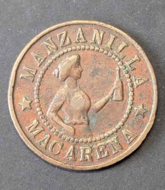 Ficha Publicitaria Vintage de Bodegas Caballero - Manzanilla Macarena y Coñac Caballero