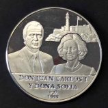 Moneda de Plata 10 Pesos Cuba (1999) - Histórica Visita Real de Juan Carlos I y Sofía