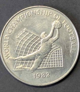 Moneda de Jamaica 1 Dólar - Mundial de Fútbol España 1982 (El Portero)