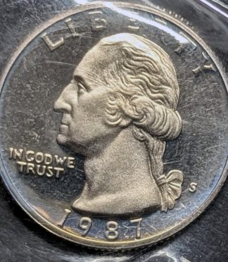 Quarter Dollar Washington 1987 S calidad Proof