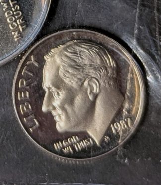 1 dime Roosevelt 1987 S calidad Proof