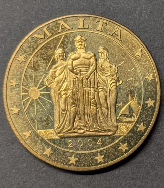 5 Euros de Malta 2004 - Edición "Trial/Essai" (Delfín y Alegoría)