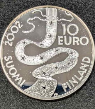 Moneda de 10 euros de plata de Finlandia (2002) - Elias Lönnrot