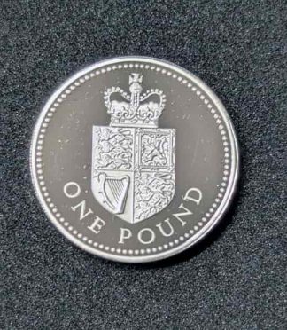 plata-25 Moneda de 1 libra de plata del Reino Unido (1988) - Escudo Real