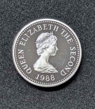 Moneda de 1 libra de plata de Jersey (1988) - Parroquia de St. John