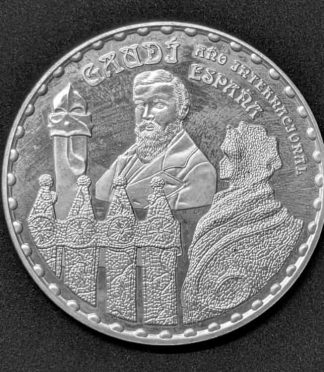 Cincuentín de 50 euros de España 2002 - Año Internacional de Gaudí (Sagrada Familia) en calidad proof